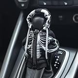 OFBAND Car Gear Shift Cover for Skull Motif,Cool Car Gear Shift Knob Cover with Mini Zip Protects Shifts Knob Car Decor,Funny Gears Shifts Hoodie Car Accessories (Skeleton)