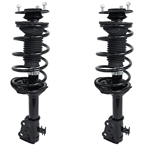 Image of Detroit Axle - 6PC Complete Front Struts & Coil Springs with Sway Bars and Outer Tie Rods for 2003-2005 Toyota Echo Power Steering