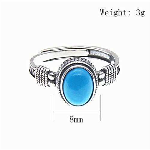 Bague turquoise pour homme réglable en argent S925 : finis les problèmes de taille