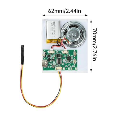 Image of Diymore DIY Birthday Cards Music Module 8MB,Magnetic Activated Sound Module with Speaker,Easy Recording for Personalized Greetings,DIY Projects Holiday Crafts Cards Gifts for Women Men Mom Kids