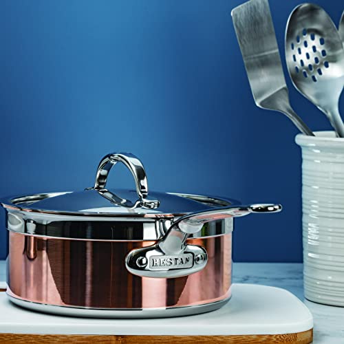 Hestan - Copperbond Collection - 100% Pure Copper Sauce Pan, Induction Cooktop Compatible, 3 Quart #TOP3
