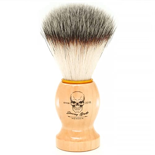 Menesia Shaving Brush For Men, Wood Handle Shave Brush,Mens Shaving Cream & Soap Brush (Skull) #TOP2