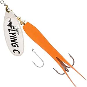 Mepps Flying C Single/Treble Hook Fishing Lure, 7/8-Oz, Hot Orange ...