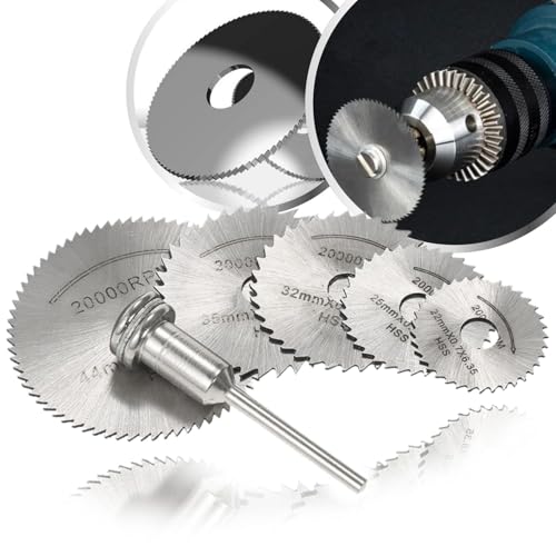 Mini Disco Serra Circular Haste Ponta de Corte 6Pç Rotativa Micro Retifica Acessórios Furadeira Para