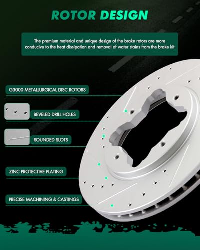 Image of SCITOO Front Disc Brake Rotors Kits Brakes Kit:3287