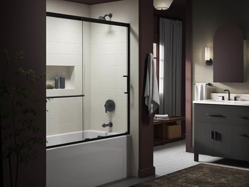 Kohler TS35322-4H-BL, Juego de ducha y bañera Elate Rite-Temp con ducha de función única 1.5 gpm, negro mate, kit multifunción para bañera y ducha, duradero y estilizado miniatura 4
