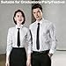 Fashion & Lifestyle 2 Pcs Ties for Women, Black Pre-tied Adjustable Girls/Boys Short Neckties for Uniforms, School, Cosplay, T-shirt Accessory