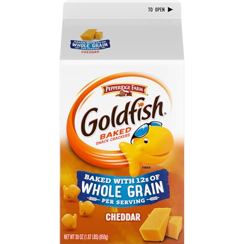 Image of Pepperidge Farm Goldfish Cheddar Crackers, Baked with Whole Grain, 30 oz. Carton (Pack of 6)