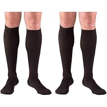 Truform Compression 20-30 mmHg Knee High Dress Style Socks Black, Small, 2 Count