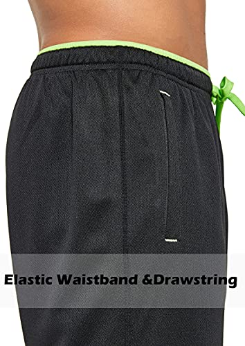 Susclude Men's Sweatpants With Pockets Open Bottom Lightweight Mesh Athletic Pants For Workout, Gym, Running, Training Green Xl #TOP5