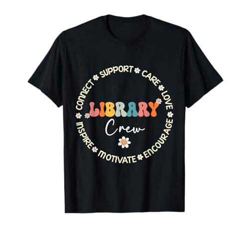 Cute Library Crew Squad Appreciation Week Back to School T-Shirt