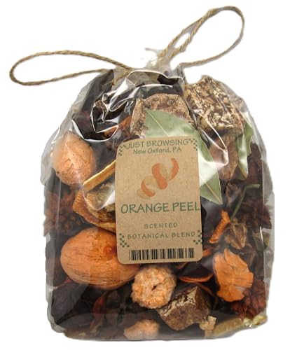 Just Browsing Orange Peel Potpourri – 5-Cup Botanical Blend – Highly Scented Holiday Home Fragrance – Rustic Seasonal Decor