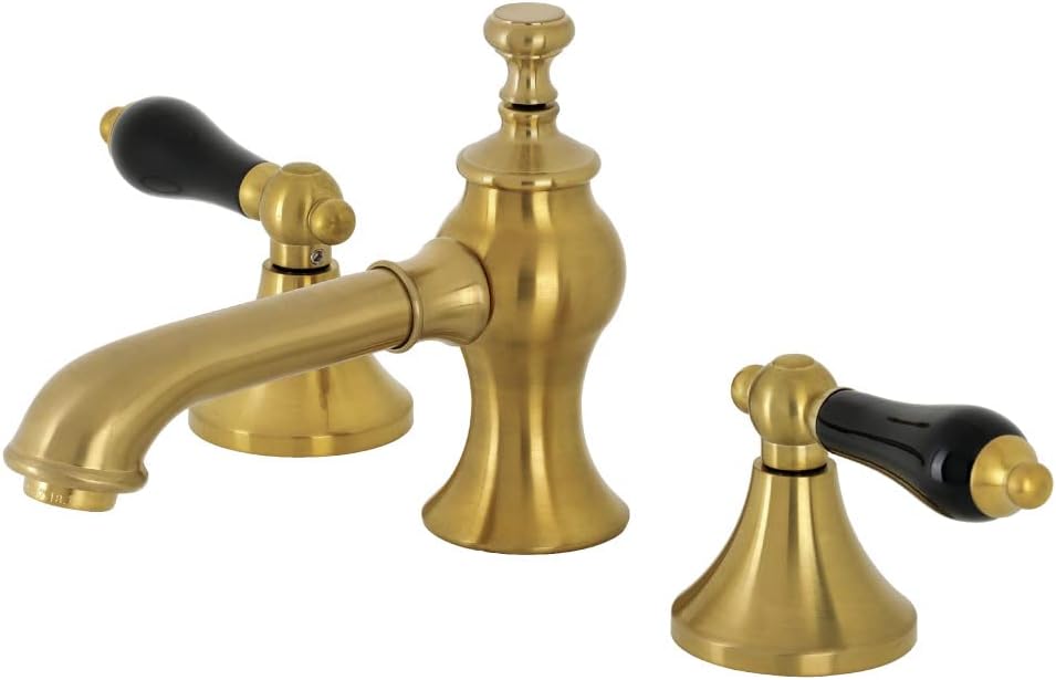 Kingston Brass KC7067PKL Duchess Widespread Bathroom Faucet with Brass Pop-Up, Brushed Brass