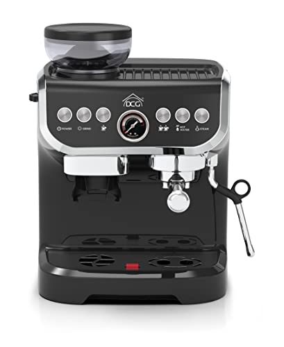 ELETTROFERRO ITALIA ES6519 Espressomaschine mit integrierter Kaffeemühle Moderna, für Kaffeebohnen und Pulver, Milchaufschäumer, Filter 1 und 2 Tassen, 1450 W, Schwarz ELETTROFERRO ITALIA ES6519 Espressomaschine mit integrierter Kaffeemühle Moderna, für Kaffeebohnen und Pulver, Milchaufschäumer, Filter 1 und 2 Tassen, 1450 W, Schwarz