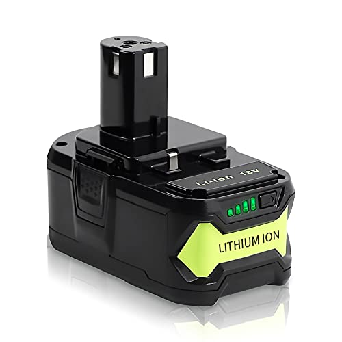 Jialitt 18V 6.0Ah Replacement Battery for Ryobi 18Volt Cordless Power Tools Lithium-Ion Battery P102 P103 P105 P107 P108 P109 For Ryobi One+