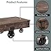 FirsTime & Co. Brown Factory Cart Coffee Table, Vintage Center Table with Wheels for Living Room, Rectangular, Wood, Farmhouse, 47.25 Inches, Rustic Espresso/Antique Black