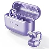 2026 NEW Open Ear Clip-On Earbuds, Semi-in-Ear Headphones No Ear Pain, Secure Fit for Running, Focused Sound for Work, Bluetooth 6.0, ENC Mic, 50H Playtime, IP56 Waterproof for Workout, Purple