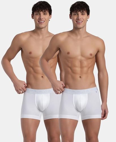 Image of Jockey US60 Men Super Combed Cotton Elastane Stretch Solid Trunk with Ultrasoft Waistband (Pack of 2)