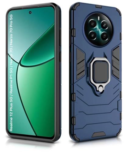 Image of AIBEX Armor Back Cover Compatible for Realme 14 Pro Lite /Realme 13 Pro 5G / Realme 13 Pro Plus 5G| Rugged Shockproof Case with Ring Holder & Kickstand | Military-Grade Protection |Magnetic Car Mount