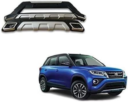 Drivestylish Acrylonitrile Butadiene Styrene (ABS) Front & Rear Bumper Protector Guard for Toyota Urban Cruiser