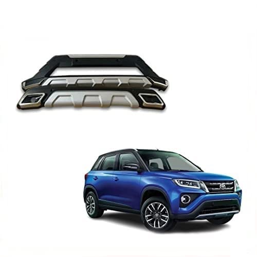 Drivestylish Acrylonitrile Butadiene Styrene (ABS) Front & Rear Bumper Protector Guard for Toyota Urban Cruiser