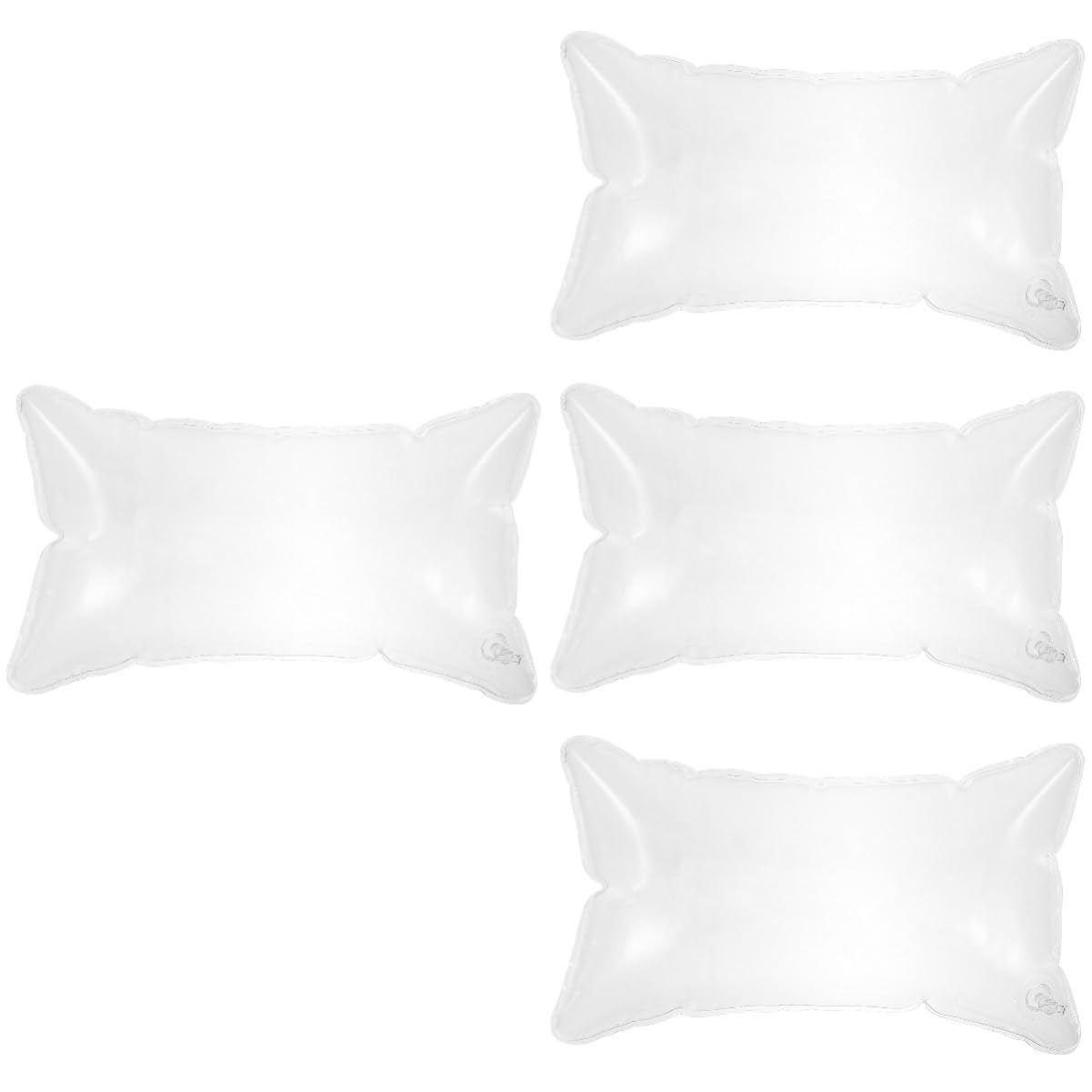 Gatuida 4pièces Coussin Gonflable Transparent Oreiller Portable Étanche pour Camping Et Voyage Coussin Air Pratique pour Canapé Et Séjour
