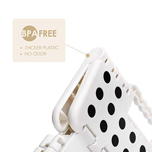 Image of Dyforce Kids Step Stool 11 Inch, 300lbs Folding Step Stool for Adults | Toddler Step stool White,Anti-slip Heavy Duty with Carry Handle, Lightweight Foldable Stool for Bathroom Kitchen Bedroom