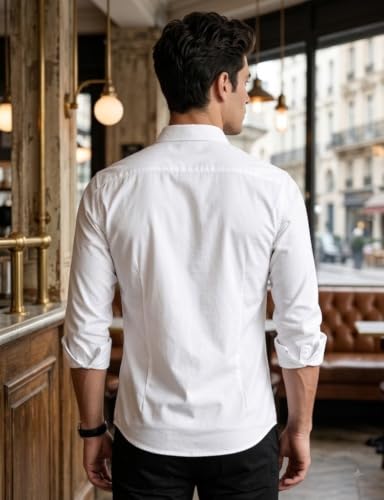 Image of Men's Double Flap Pocket | Regular Fit | Solid Spread Collar | Versatile Everyday Office Wear Comfortable |Stylish Design | Shirt