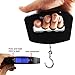 Odowalker Handheld Portable Digital Luggage Scale with Grip, 110Lb/50kg Digital Hanging Luggage Scale Travel Portable Electronic Weighing Suitcase and Bag, Black, Big Handle