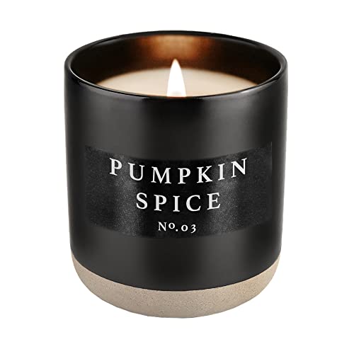 Sweet Water Decor Pumpkin Spice Soy Candle | Pumpkin, Cloves, Butercream, And Cinnamon Fall Scented Soy Candles For Home | 12Oz Black Stoneware Jar, 60+ Hour Burn Time, Made In The Usa #TOP24