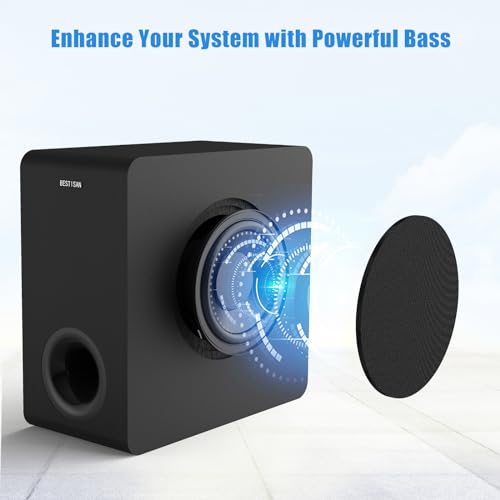 image for BESTISAN Powered 6.5’’ Home Audio Subwoofer, Deep Bass Response Su