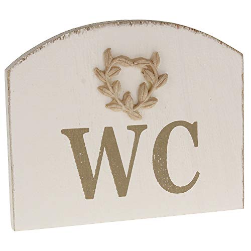 Macosa BGT05731 Placa de madera para puerta de baño (12 x 10 cm), diseño rústico, letrero de información, decorativo, accesorio para el baño