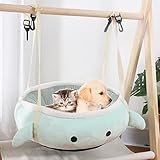 Goodliest Pet Bed, Dog Bed Non-Slip Bottom PP Cotton Filling Plush Cartoon Animal Shape Lanyard Cat Nest Winter Pet Sofa Bed Kitten Hanging Bed Pet Supplies Dinosaur L