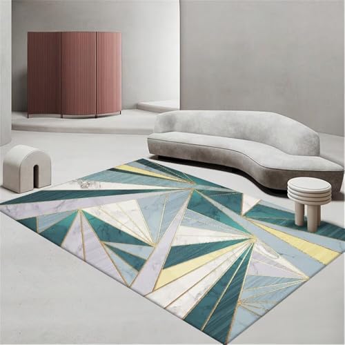 Grande tappeto moderno con motivo geometrico per soggiorno 90 x 180 cm tappeti lavabili in lavatrice a buon mercato verde grigio tappezzeria tappeti runner