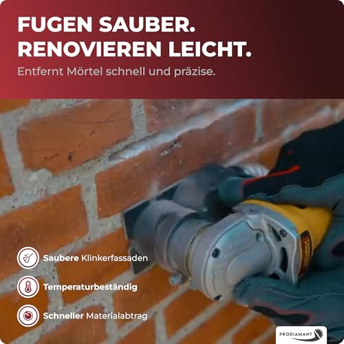 PRODIAMANT Hartmetall Fugenfräser 10 mm für Winkelschleifer Mörtelfräser mit M14 Gewinde