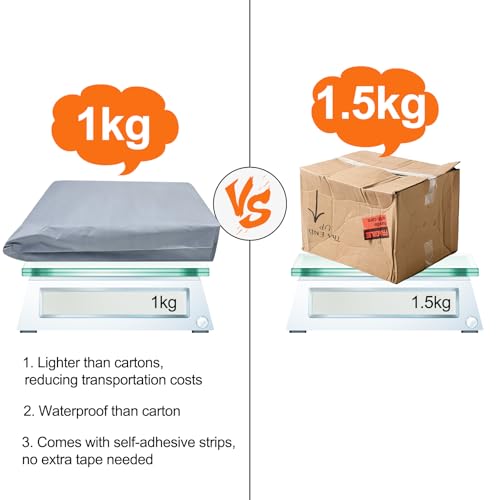 Chiluxendo 120pcs versandbeutel, versandtüten für kleidung, versandtaschen, shipping bags, verpackungsbeutel plastik, versandtasche, mit Selbstklebeverschluss, blickdicht, L/M/S 40 Stück/Größe