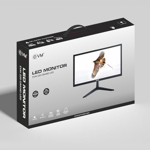 Image of EVM 21.5 Inch (54.61 Cm) Grand Series LED Monitor | HD+ 1440x900* | HDMI & VGA Ports | 5ms Response Time | Slim Design & Wall Mountable | Black | 1 Year Warranty (EVM-220-Grand-LED)