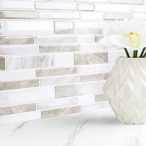 Livelynine Baldosas Adhesivas Pared 3d Vinilo Adhesivo Pared Cocina Marmol Claro 30x30cm 32 Piezas Azulejos Adhesivos Baño Efecto Marmol Blanco Beige Losetas Autoadhesivas Pareds Cocina Chimenea