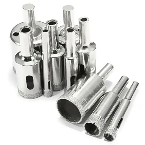 Juego de 10 Brocas Diamante 3-50mm Para Vidrio y Cerámica miniatura 1