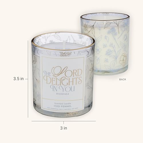 Image of Christian Art Gifts Lord Delights in You Scented Candle: Soy Wax, Glass Jar