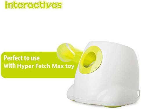 All for Paws Interactive Automatic Dog Ball Launcher, Hyper Fetch Dog Toy Includes 3 Tennis Balls, Max