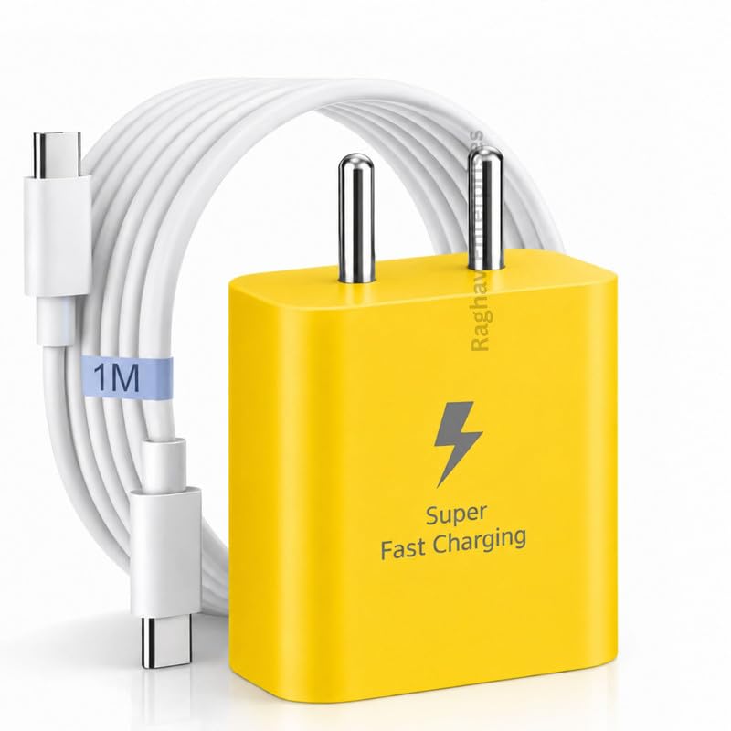 Image of 25W Type C Charger Adapter for Samsung A35 /M35 /M15 /F15 /A15 /A14 /M14 /M34 /F34 /S24 /S23 Fe /S21 fe 5G /Z fold /flip /6 /5 /4 /3, 25w Charge for Tab S9 Ultra /S9 fe /A9 Plus /S8 /A7 /A8 -oo Yellow