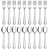 24-piece Forks and Spoons Silverware Set...
