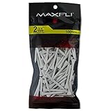 Maxfli Performance Series 2 3/4'' Wood Golf Tees - White - 100 Pack