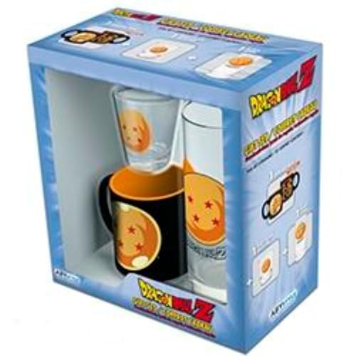 ABYSTYLE Dragon Ball Z Gift Set Includes (1) Ceramic Coffee Tea Mug 11 Fl Oz (1) Shot Glass and (1) Glass Anime Manga Drinkware Kitchen Merch Gift