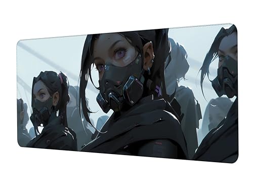 ProbTis Cyberpunk Mouse Pad for Desk, Large Cyber Mouse Pad, Gaming Cool Mouse Pad, Non-Slip Rubber Base, Big Extended Desk Protector for Home Office, 31.5”x11.8” (Cyberpunk)