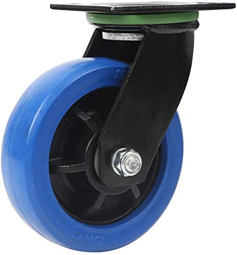 Roulettes pivotantes robustes en acier et caoutchouc de 8 pouces