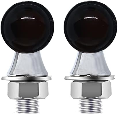 LENJIEMT Chrome Motorcycle Turn Signal Lights Super Mini Metal Bullet Indicators Smoke Projection Lens Amber Lights For Chopper Bobber Cafe Racer