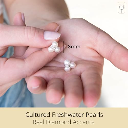 Freshwater Pearl Earrings for Women in Sterling Silver | Sterling Silver Pearl Earrings in Various Styles by MAX + STONE2