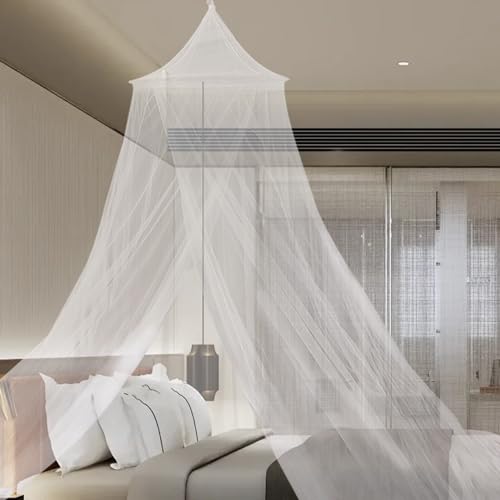 Mosquitero para Camas,Canopy de Mosquitera Universal,Mosquitero con Diseño de Cúpula,Mosquito Net Blanca de Color Blanco,contra Mosquitos E Insectos,para Camas Individuales y Dobles